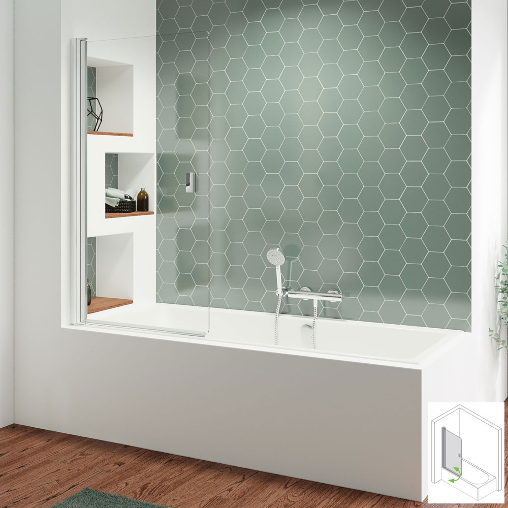 Badewannenaufsatz mit Pendeltür bis 105 cm