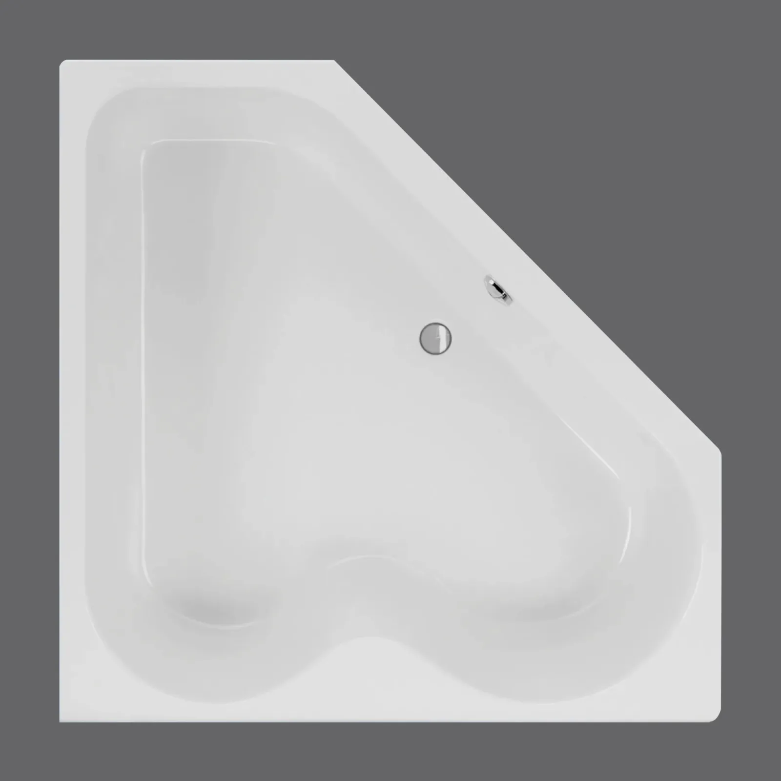 Badewanne Cyprus 145x145 cm - extra tief 50 cm Badewanne Cyprus 145x145 cm - extra tief 50 cm