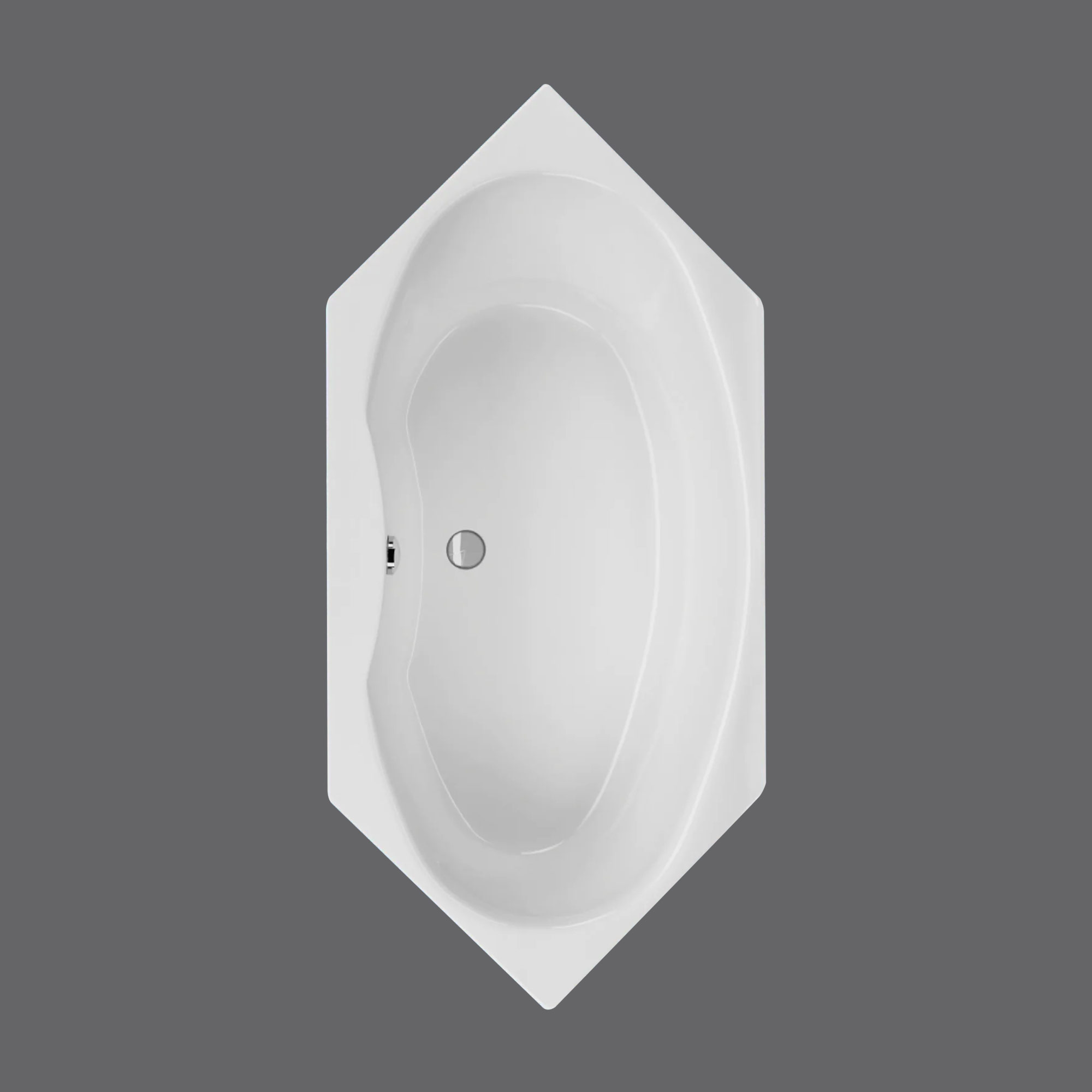 6-Eck-Badewanne DENVER 190x90 cm - extratief mit 49 cm 6-Eck-Badewanne DENVER 190x90 cm - extratief mit 49 cm