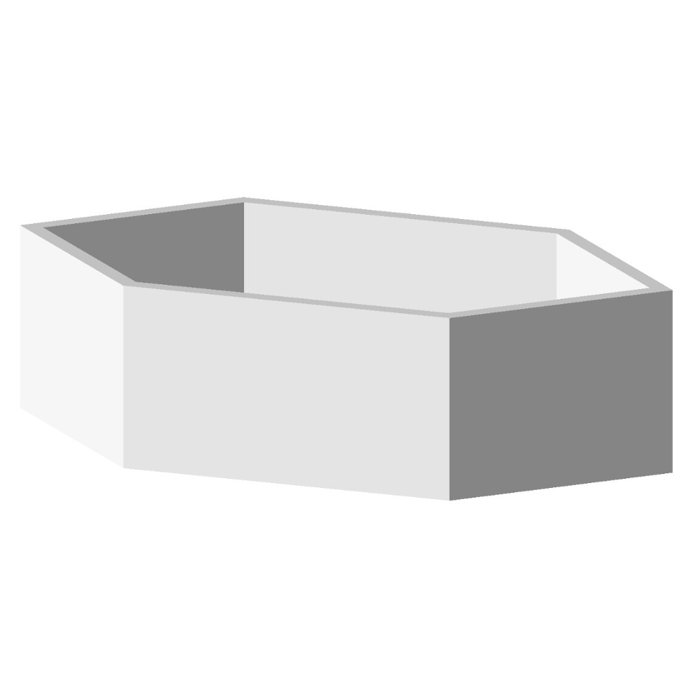 Wannenträger Styropor für 6-Eck-Badewannen Wannenträger Styropor für 6-Eck-Badewannen